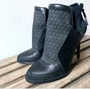 LAMB black suede leather booties Gwen Stefani